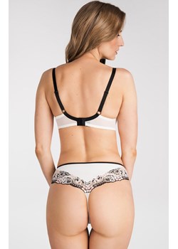 Stringi damskie Black White K842, Kolor biało-czarny, Rozmiar 2XL, Gorsenia ze sklepu Intymna w kategorii Majtki damskie - zdjęcie 172642986