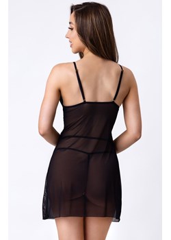 Czarna tiulowa koszulka i stringi Gianella, Kolor czarny, Rozmiar S/M, LivCo Corsetti Fashion ze sklepu Intymna w kategorii Komplety bielizny damskiej - zdjęcie 172643008