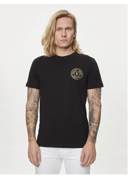 Versace Jeans Couture T-Shirt 76GAHT02 Czarny Regular Fit ze sklepu MODIVO w kategorii T-shirty męskie - zdjęcie 172643815