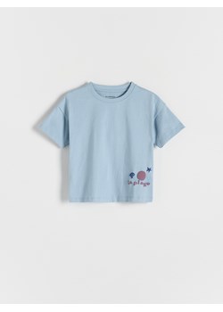 Reserved - T-shirt oversize z aplikacją - jasnoniebieski ze sklepu Reserved w kategorii Koszulki niemowlęce - zdjęcie 172644829