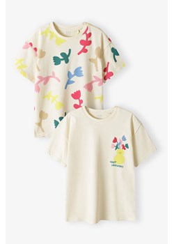 Kolorowe t-shirt dla dziewczynki - 2pak - Limited Edition ze sklepu 5.10.15 w kategorii Bluzki dziewczęce - zdjęcie 172645177