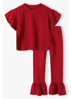 Komplet dla dziewczynki - t-shirt i spodnie z falbanką - Limited Edition ze sklepu 5.10.15 w kategorii Komplety dziewczęce - zdjęcie 172645215