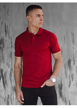 Koszulka męska polo bordowa Dstreet PX0607 ze sklepu DSTREET.PL w kategorii T-shirty męskie - zdjęcie 172645739