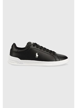Polo Ralph Lauren sneakersy skórzane Hrt Ct II kolor czarny 809845109009 ze sklepu ANSWEAR.com w kategorii Trampki męskie - zdjęcie 172645799