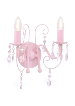 Różowy podwójny kinkiet ścienny glamour - EX179-Sima ze sklepu Edinos.pl w kategorii Lampy ścienne - zdjęcie 172645848