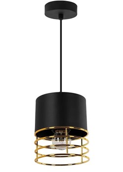 Lampa wisząca druciana S659-Barma - czarny+złoty ze sklepu Edinos.pl w kategorii Lampy wiszące - zdjęcie 172646045