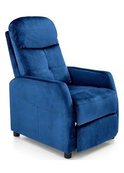 Granatowy rozkładany fotel wypoczynkowy - Amigos 3X ze sklepu Edinos.pl w kategorii Fotele - zdjęcie 172646085