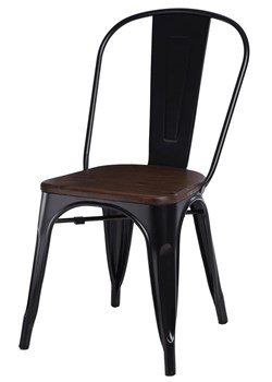 Krzesło metalowe loftowe Kimmi 2X - czarne ze sklepu Edinos.pl w kategorii Krzesła - zdjęcie 172646136