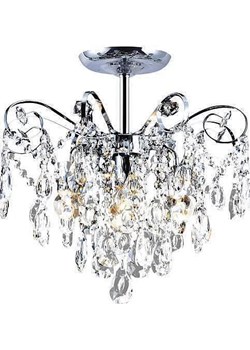 Srebrny kryształowy żyrandol glamour A272 D2-A07 ze sklepu Edinos.pl w kategorii Lampy wiszące - zdjęcie 172646245