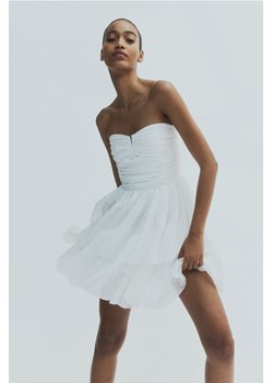 H & M - Sukienka bandeau z rozszerzanym dołem - Biały ze sklepu H&M w kategorii Sukienki - zdjęcie 172647106