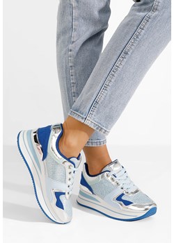 Niebieski sneakersy na platformie Daisie ze sklepu Zapatos w kategorii Buty sportowe damskie - zdjęcie 172647965
