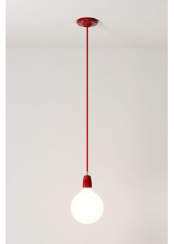 H & M - Lampa Wisząca Z Porcelany Z Żarówką - Czerwony ze sklepu H&M w kategorii Lampy wiszące - zdjęcie 172648096
