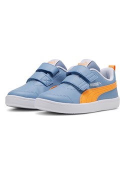 Puma Sneakersy &quot;Courtflex v2 V PS&quot; w kolorze błękitno-pomarańczowym ze sklepu Limango Polska w kategorii Trampki dziecięce - zdjęcie 172648679