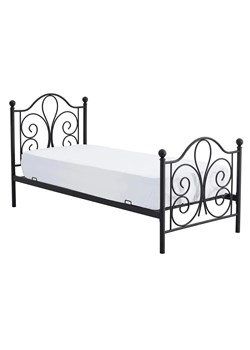 Czarne rustykalne łóżko 90x200 cm - Lafio ze sklepu Edinos.pl w kategorii Łóżka i materace - zdjęcie 172649818