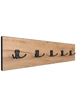 Drewniany wieszak ścienny loft dąb craft + czarny S9-R74 ze sklepu Edinos.pl w kategorii Zestawy mebli do przedpokoju - zdjęcie 172649939