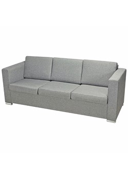 Trzyosobowa jasnoszara sofa loftowa - Sigala 3Q ze sklepu Edinos.pl w kategorii Sofy i kanapy - zdjęcie 172650216