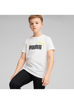 Puma Koszulka &quot;ESS+&quot; w kolorze białym ze sklepu Limango Polska w kategorii T-shirty chłopięce - zdjęcie 172650326