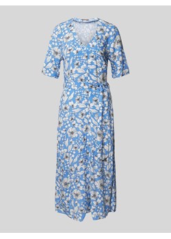 Sukienka midi z kwiatowym wzorem i wiązanym paskiem ze sklepu Peek&Cloppenburg  w kategorii Sukienki - zdjęcie 172651616