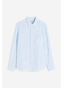 H & M - Lniana koszula Regular Fit - Niebieski ze sklepu H&M w kategorii Koszule męskie - zdjęcie 172651635