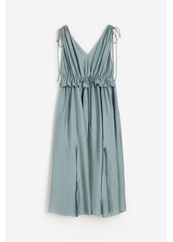 H & M - Drapowana sukienka z wiązaniem - Turkusowy ze sklepu H&M w kategorii Sukienki - zdjęcie 172651649