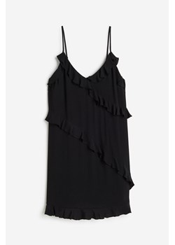 H & M - Krepowana sukienka z falbankami - Czarny ze sklepu H&M w kategorii Sukienki - zdjęcie 172651655
