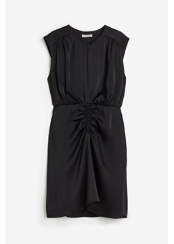 H & M - Drapowana sukienka satynowa - Czarny ze sklepu H&M w kategorii Sukienki - zdjęcie 172651787
