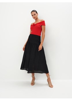 Mohito - Bawełniana spódnica midi - czarny ze sklepu Mohito w kategorii Spódnice - zdjęcie 172652666
