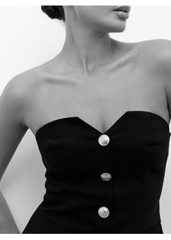 Mohito - Gorsetowy top - czarny ze sklepu Mohito w kategorii Bluzki damskie - zdjęcie 172652685