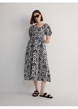 Reserved - Sukienka midi - czarny ze sklepu Reserved w kategorii Sukienki - zdjęcie 172652979