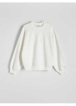 Reserved - Bawełniana bluza z haftem - biały ze sklepu Reserved w kategorii Bluzy damskie - zdjęcie 172653036