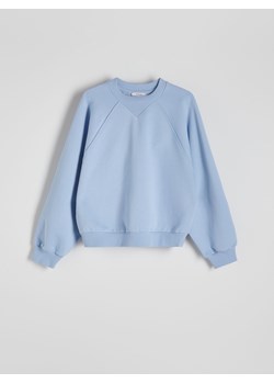 Reserved - Bawełniana bluza z haftem - jasnoniebieski ze sklepu Reserved w kategorii Bluzy damskie - zdjęcie 172653038