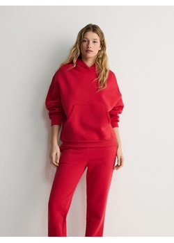 Reserved - Bluza oversize z kapturem - czerwony ze sklepu Reserved w kategorii Bluzy damskie - zdjęcie 172653178