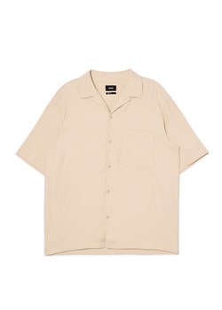 Cropp - Kremowa koszula z wiskozą - beżowy ze sklepu Cropp w kategorii Koszule męskie - zdjęcie 172654229