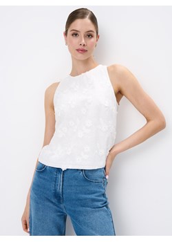 Mohito - Biała bluzka z wiskozy - biały ze sklepu Mohito w kategorii Bluzki damskie - zdjęcie 172654367