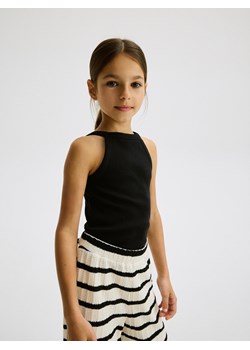Reserved - Bawełniany top - czarny ze sklepu Reserved w kategorii Bluzki dziewczęce - zdjęcie 172654695