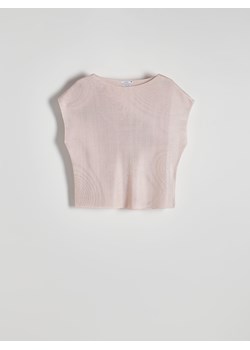 Reserved - Dzianinowa bluzka - pastelowy róż ze sklepu Reserved w kategorii Bluzki damskie - zdjęcie 172654705