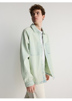 Reserved - Denimowa koszula comfort fit - jasnozielony ze sklepu Reserved w kategorii Koszule męskie - zdjęcie 172654716
