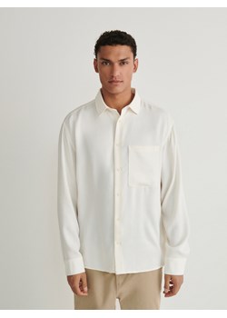 Reserved - Koszula comfort fit z lyocellem - złamana biel ze sklepu Reserved w kategorii Koszule męskie - zdjęcie 172654788