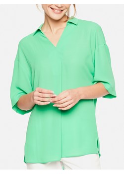 Luźna zielona bluzka damska z rękawem do łokcia L'AF Leja ze sklepu Eye For Fashion w kategorii Bluzki damskie - zdjęcie 172656128