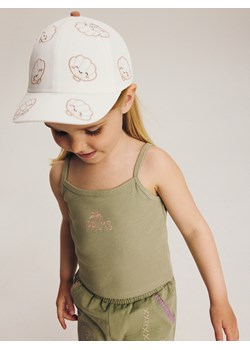 Reserved - Czapka z daszkiem z haftem - złamana biel ze sklepu Reserved w kategorii Czapki dziecięce - zdjęcie 172656499
