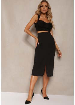 Czarna Spódnica Trapezowa Xelea ze sklepu Renee odzież w kategorii Spódnice - zdjęcie 172657218