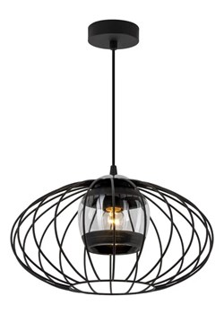 Czarna druciana lampa wisząca - EXX80-Sofis ze sklepu Edinos.pl w kategorii Lampy wiszące - zdjęcie 172661187