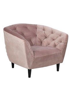 Welwetowy fotel kubełkowy różowy - Belmo ze sklepu Edinos.pl w kategorii Fotele - zdjęcie 172661226