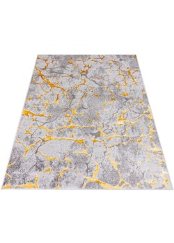 Szary marmurowy dywan ze złotem - Orso 4X ze sklepu Edinos.pl w kategorii Dywany - zdjęcie 172661509