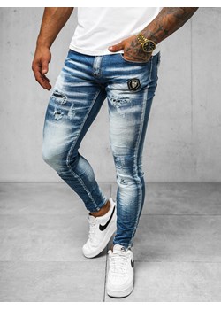 Spodnie jeansowe męskie niebieskie OZONEE O/BC1090 ze sklepu ozonee.pl w kategorii Jeansy męskie - zdjęcie 172661805