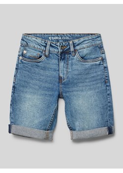Szorty jeansowe z naszywką z logo model ‘Tavio’ ze sklepu Peek&Cloppenburg  w kategorii Spodenki chłopięce - zdjęcie 172662377