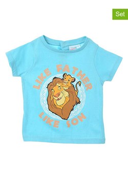 Lion King Koszulki (2 szt.) &quot;Król Lew&quot; w kolorze błękitnym ze sklepu Limango Polska w kategorii Odzież dla niemowląt - zdjęcie 172663125