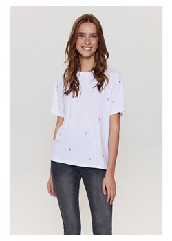 NÜMPH Koszulka &quot;Nupilar&quot; w kolorze białym ze wzorem ze sklepu Limango Polska w kategorii Bluzki damskie - zdjęcie 172663339