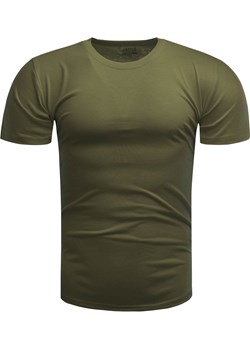Koszulka męska t-shirt gładki zielony Recea ze sklepu Recea.pl w kategorii T-shirty męskie - zdjęcie 172663537