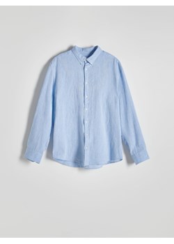 Reserved - Koszula regular z lnem - jasnoniebieski ze sklepu Reserved w kategorii Koszule męskie - zdjęcie 172663738